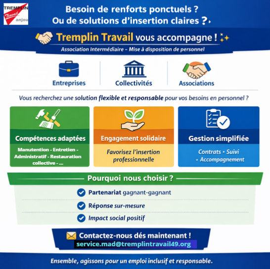Besoin de renforts ponctuels ou de solutions d’insertion claires